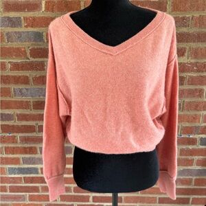 Free People 100% Cashmere Harmony V-Neck Sweater
